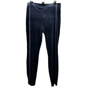 J. Crew Navy‎ Blue Velvet Stretch Pants Leggings Size L Style K3653 NWT